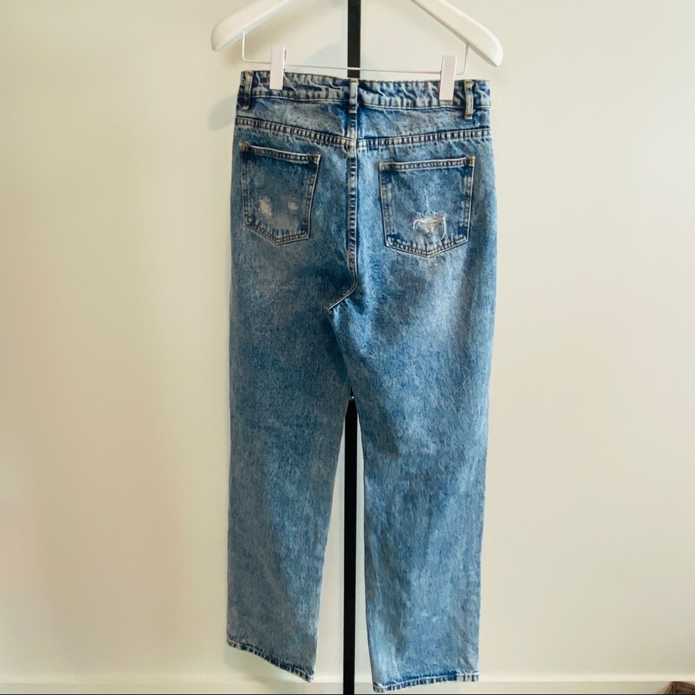 Shein High Waisted Distressed Ripped Jeans Size L - Picture 5 of 8